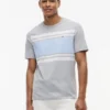 T-shirt com riscas em blocos