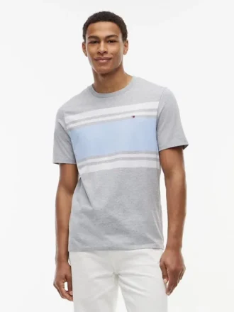 T-shirt com riscas em blocos