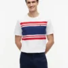 T-shirt com riscas em blocos T-shirt com riscas em blocos