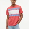 T-shirt com riscas em blocos T-shirt com riscas em blocos