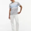 T-shirt com riscas em blocos