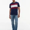 T-shirt com riscas em blocos T-shirt com riscas em blocos
