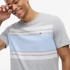 T-shirt com riscas em blocos