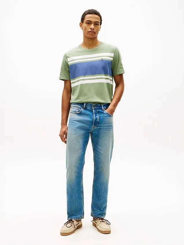 T-shirt com riscas em blocos T-shirt com riscas em blocos
