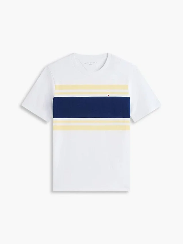 T-shirt com riscas em blocos T-shirt com riscas em blocos