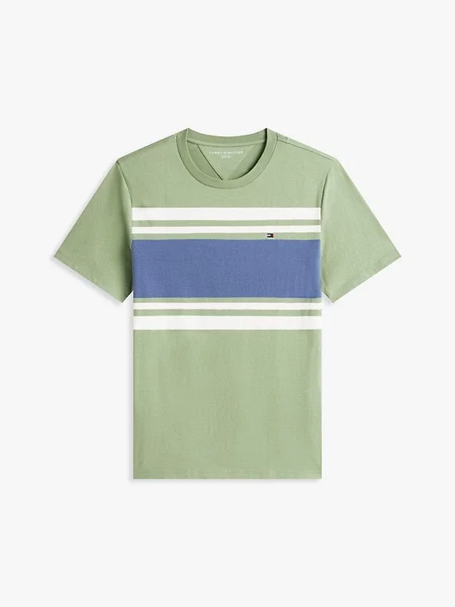 T-shirt com riscas em blocos T-shirt com riscas em blocos
