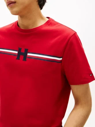 T-shirt com riscas H exclusivas
