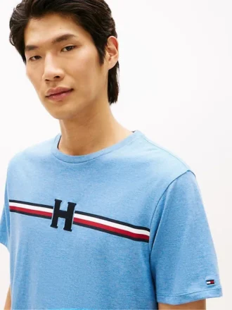 T-shirt com riscas H exclusivas
