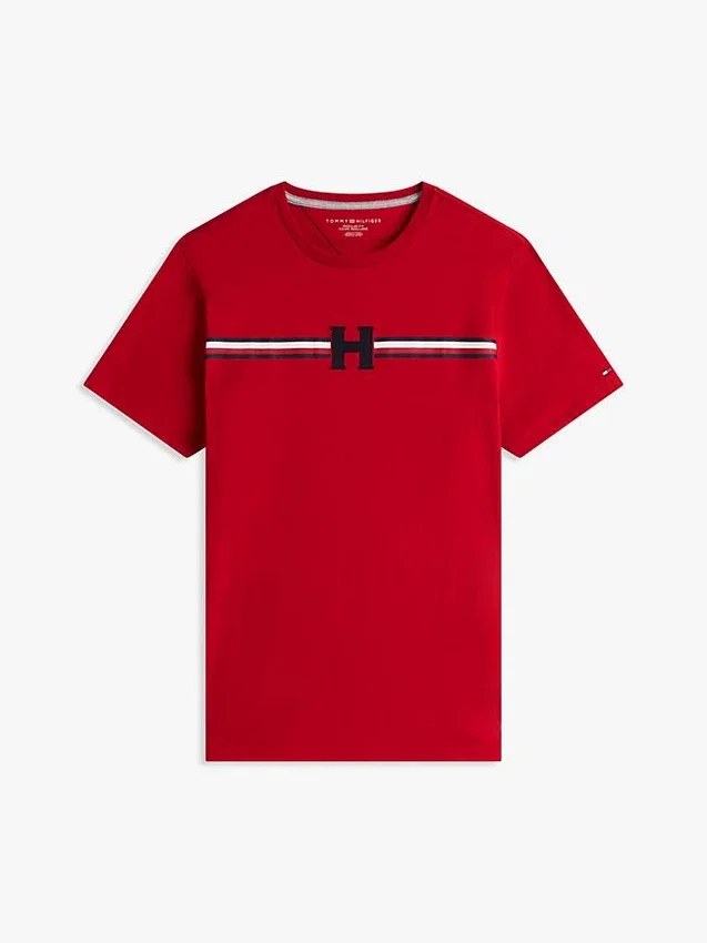 T-shirt com riscas H exclusivas T-shirt com riscas H exclusivas