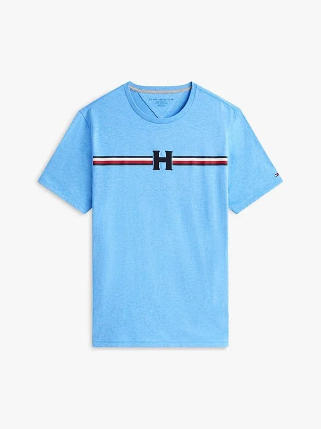 T-shirt com riscas H exclusivas T-shirt com riscas H exclusivas