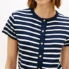 T-shirt de botões com corte justo T-shirt de botões com corte justo