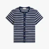 T-shirt de botões com corte justo T-shirt de botões com corte justo