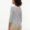 T-shirt de corte justo com decote em barco T-shirt de corte justo com decote em barco