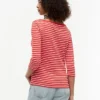 T-shirt de corte justo com decote em barco T-shirt de corte justo com decote em barco