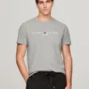 T-shirt de corte justo com logótipo Tommy bordado T-shirt de corte justo com logótipo Tommy bordado
