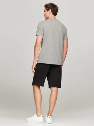 T-shirt de corte justo com logótipo Tommy bordado