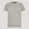 T-shirt de corte justo com logótipo Tommy bordado T-shirt de corte justo com logótipo Tommy bordado