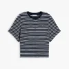 T-shirt de gola redonda com mangas em forma de asa de morcego T-shirt de gola redonda com mangas em forma de asa de morcego