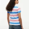 T-shirt de gola redonda com riscas de râguebi