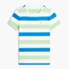 T-shirt de gola redonda com riscas de râguebi T-shirt de gola redonda com riscas de râguebi