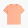 T-shirt de gola redonda em mistura de linho T-shirt de gola redonda em mistura de linho