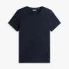 T-shirt de gola redonda em mistura de linho T-shirt de gola redonda em mistura de linho