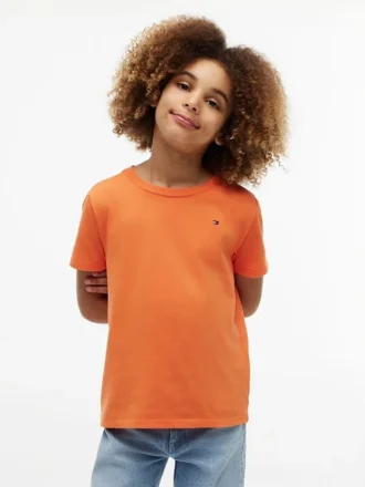 T-shirt de gola redonda para o dia-a-dia para crianças