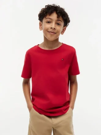 T-shirt de gola redonda para o dia-a-dia para crianças