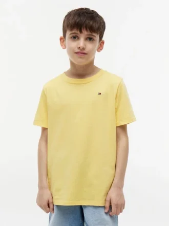 T-shirt de gola redonda para o dia-a-dia para crianças