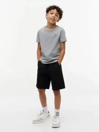 T-shirt de gola redonda para o dia-a-dia para crianças