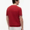 T-shirt de malha com detalhes em borda da New York Label T-shirt de malha com detalhes em borda da New York Label