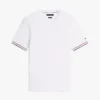 T-shirt de malha com detalhes em borda da New York Label T-shirt de malha com detalhes em borda da New York Label