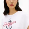 T-shirt Dolman com logótipo âncora Hilfiger T-shirt Dolman com logótipo âncora Hilfiger