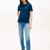 T-shirt em interlock de algodão com botões dourados T-shirt em interlock de algodão com botões dourados