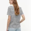 T-shirt em interlock de algodão com botões dourados T-shirt em interlock de algodão com botões dourados
