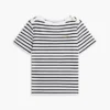 T-shirt em interlock de algodão com botões dourados T-shirt em interlock de algodão com botões dourados