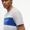 T-shirt Hilfiger com logótipo em riscas T-shirt Hilfiger com logótipo em riscas