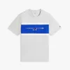 T-shirt Hilfiger com logótipo em riscas T-shirt Hilfiger com logótipo em riscas