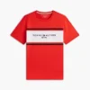 T-shirt Hilfiger com logótipo em riscas T-shirt Hilfiger com logótipo em riscas