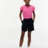 T-shirt infantil com acabamento em folha de alface nas mangas