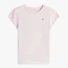 T-shirt infantil com acabamento em folha de alface nas mangas T-shirt infantil com acabamento em folha de alface nas mangas