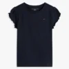 T-shirt infantil com acabamento em folha de alface nas mangas
