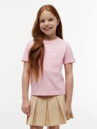 T-shirt infantil com bandeira floral