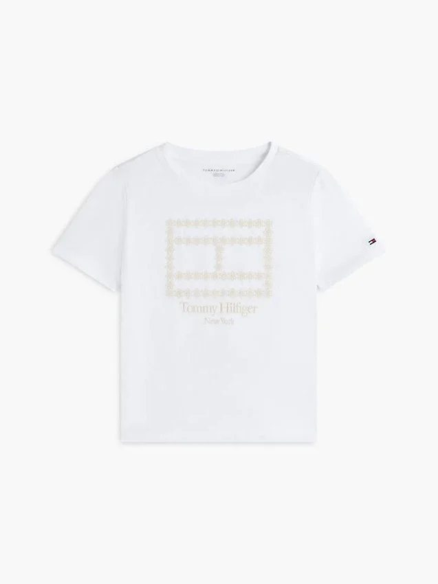 T-shirt infantil com bandeira floral T-shirt infantil com bandeira floral