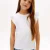 T-shirt infantil com bordados e aberturas T-shirt infantil com bordados e aberturas