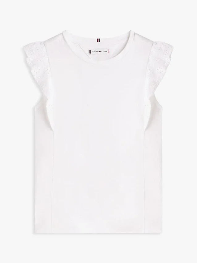 T-shirt infantil com bordados e aberturas T-shirt infantil com bordados e aberturas
