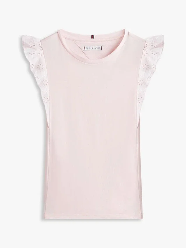 T-shirt infantil com bordados e aberturas T-shirt infantil com bordados e aberturas