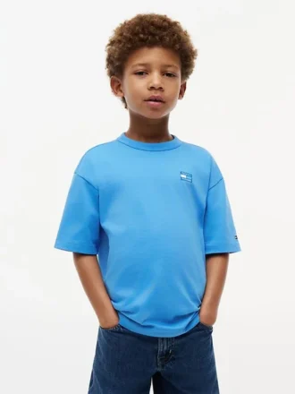 T-shirt infantil com logótipo da bandeira em tons
