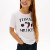 T-shirt infantil com logótipo de coração com lantejoulas T-shirt infantil com logótipo de coração com lantejoulas