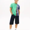T-shirt infantil com logótipo em blocos de cor verticais T-shirt infantil com logótipo em blocos de cor verticais